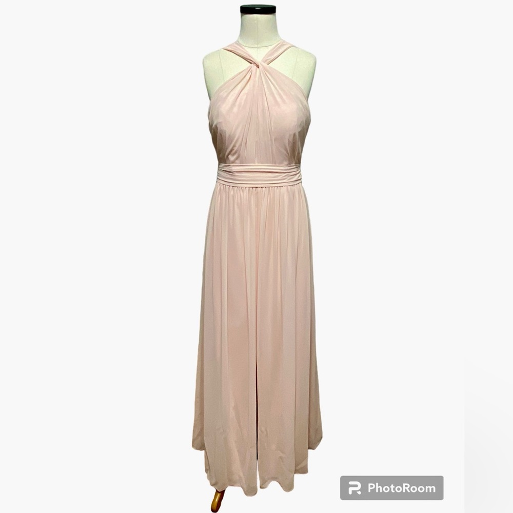 New Maxi Blush Pink Bridesmaid Dress From David’s Bridal. Size Sm-M